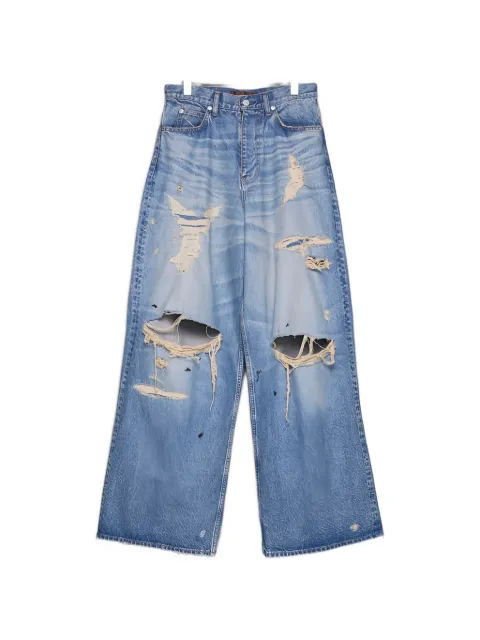 MASU distressed wide-leg jeans