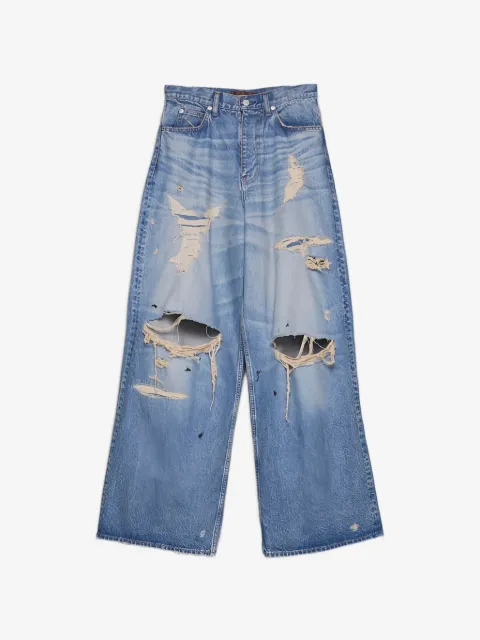 MASU distressed wide-leg jeans