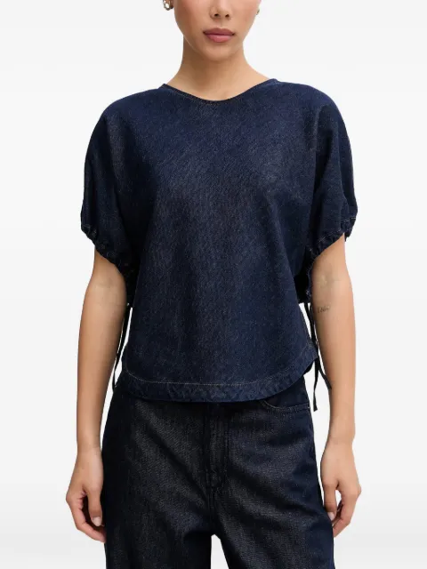 rag & bone Laura drawstring-sleeve denim top