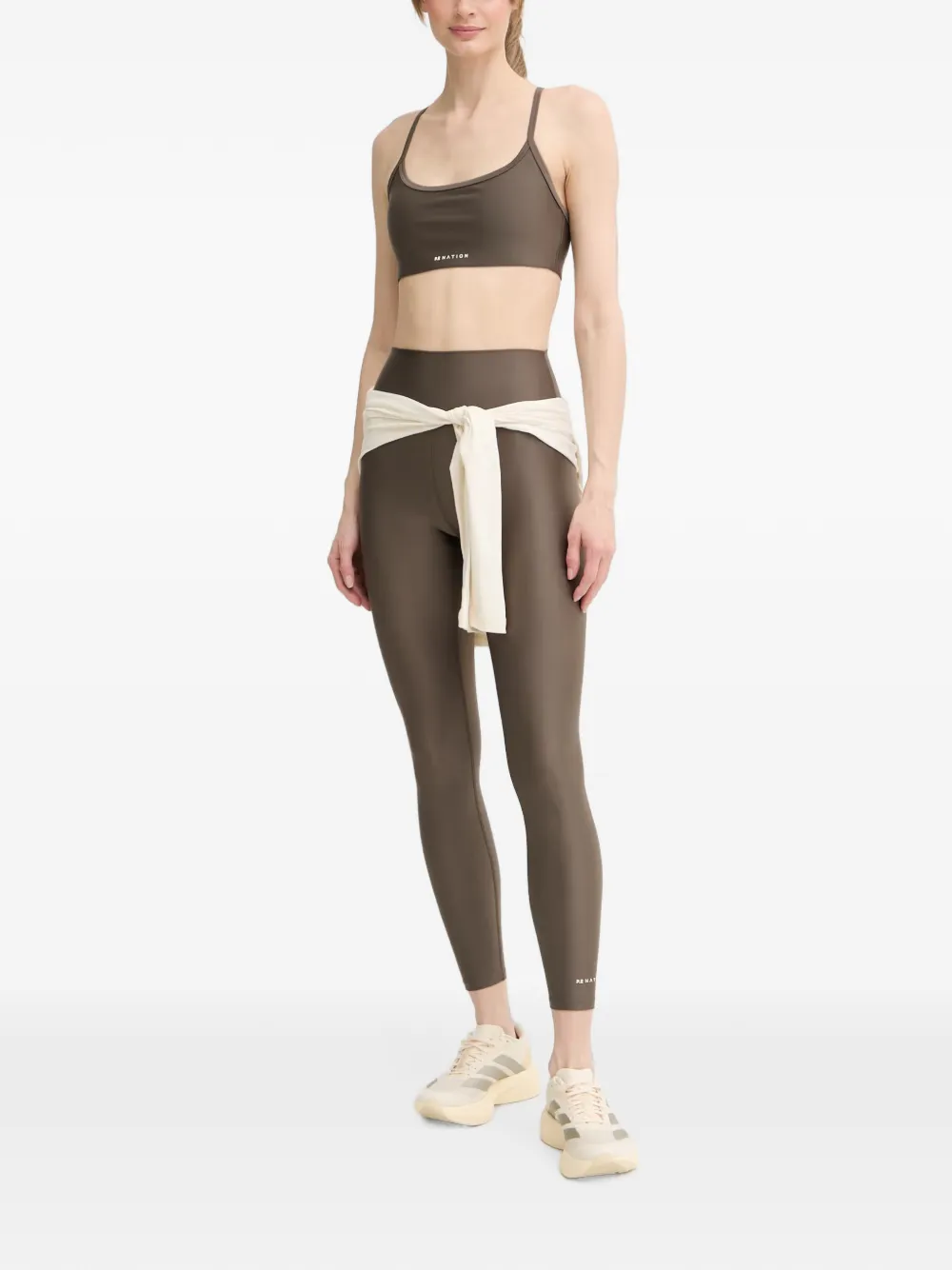 P.E Nation Legging met logoprint Bruin