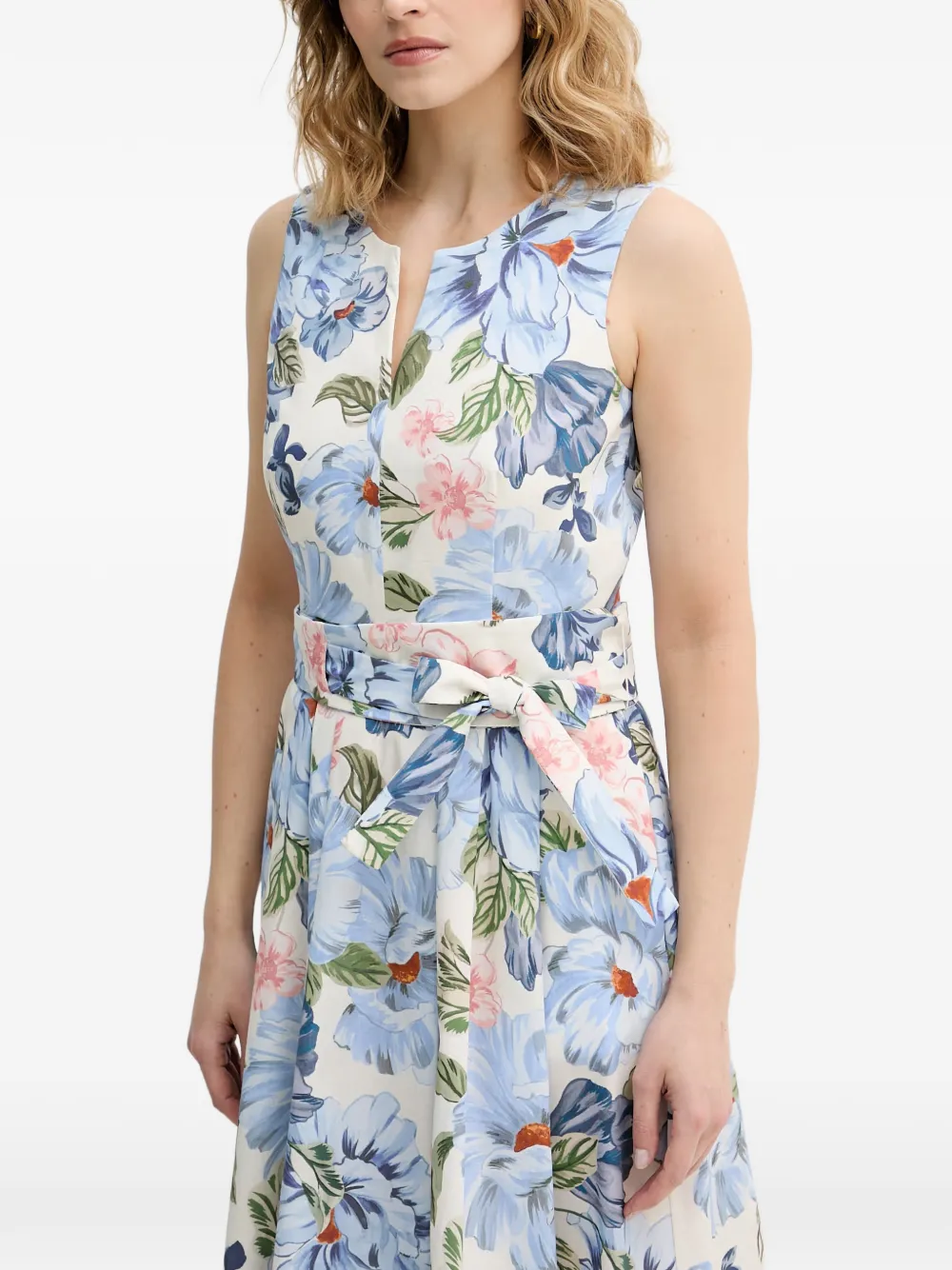 OUI Midi-jurk met ceintuur Blauw