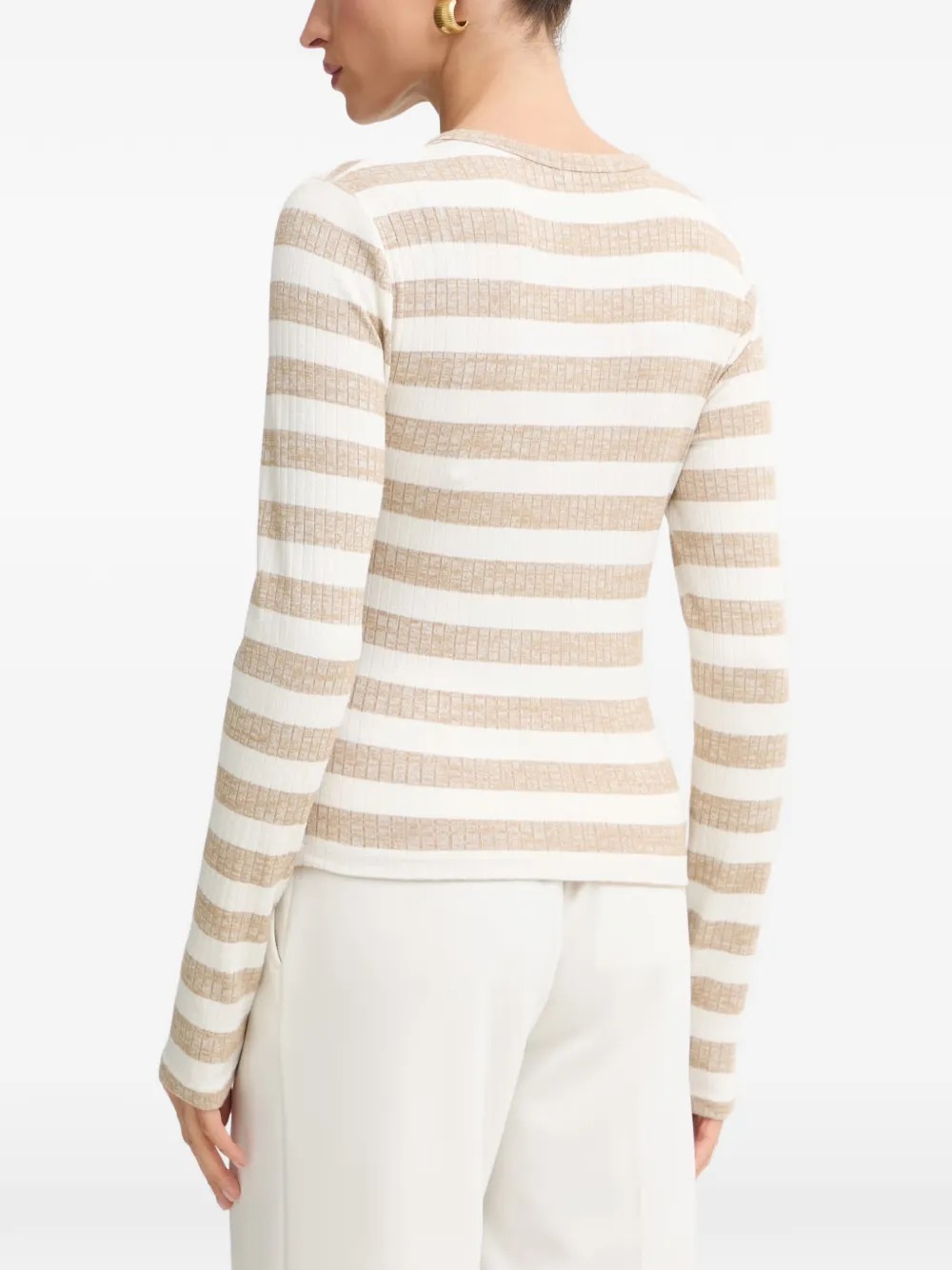 rag & bone Gestreept geribbeld vest Beige