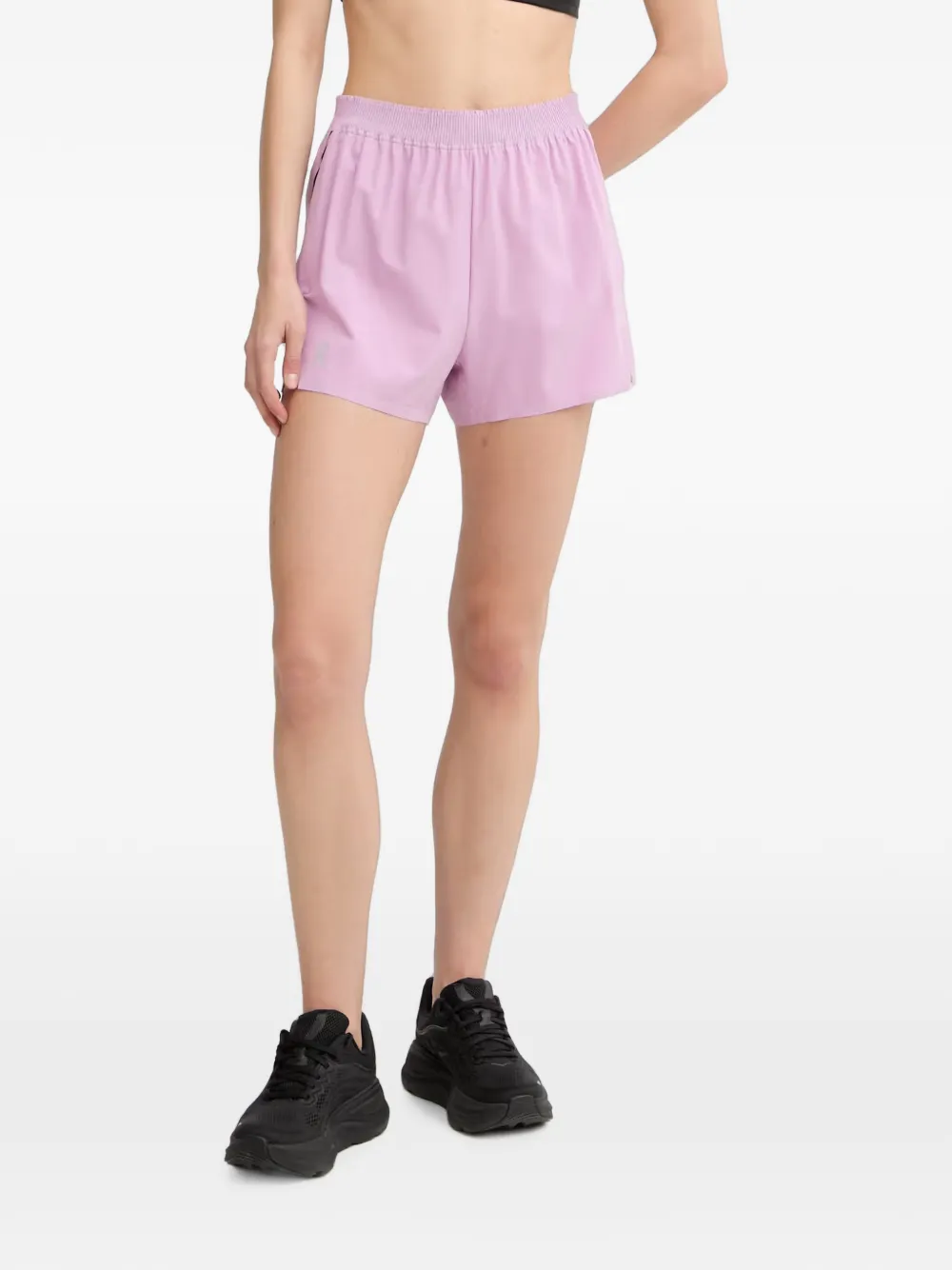 On Logo-print Elasticated-waist Shorts In Purple