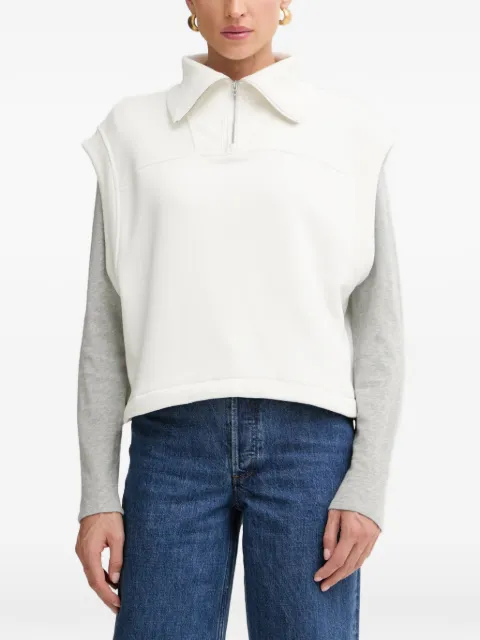 rag & bone boxy-fit sleeveless polo top