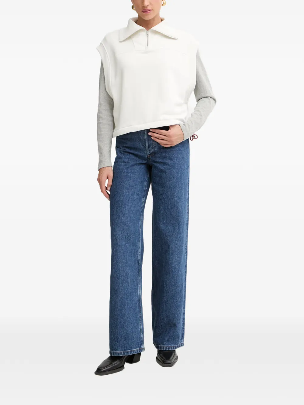 rag & bone Boxy mouwloze polotop Wit