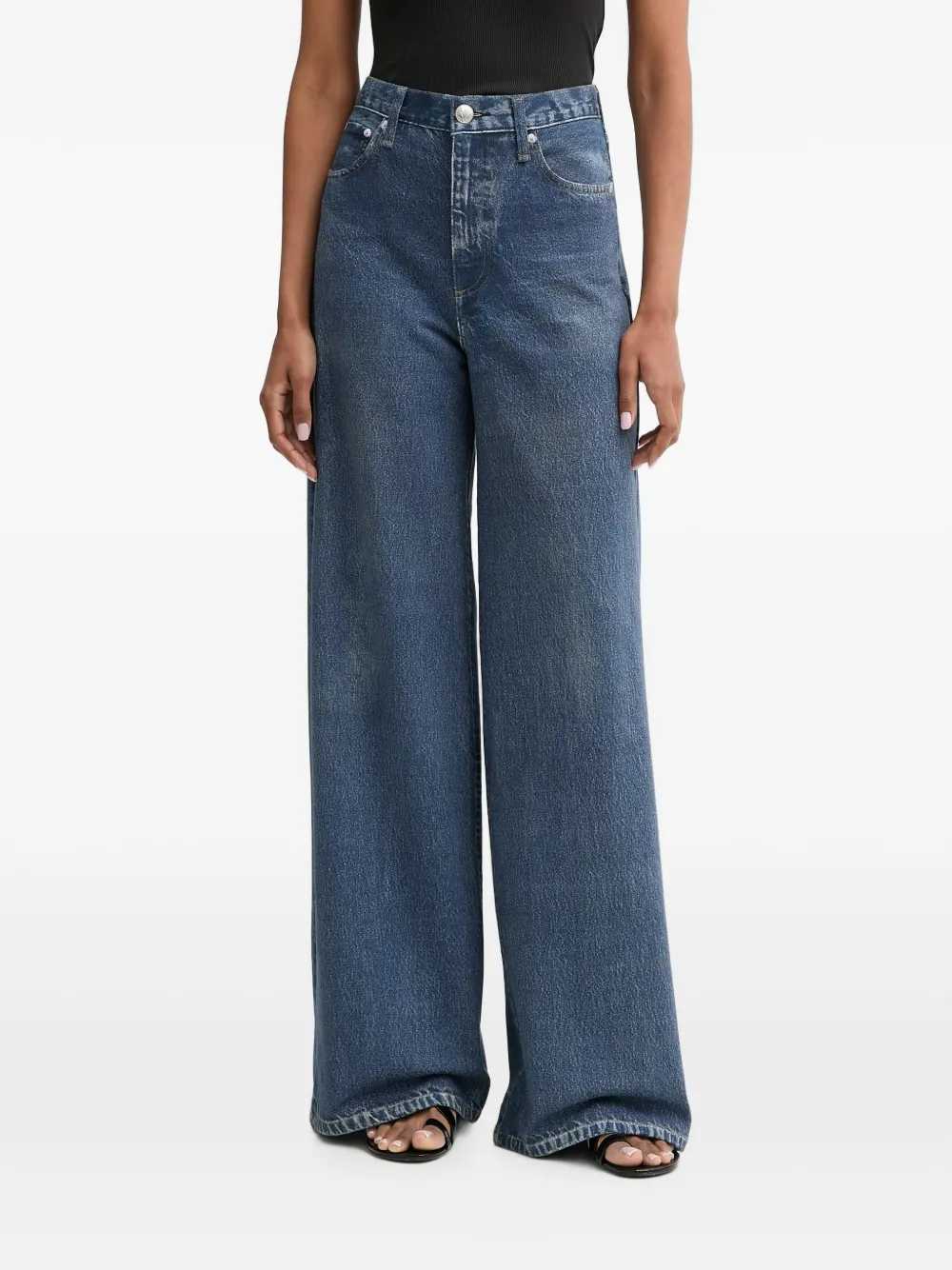 rag & bone high-waist wide-leg jeans - Blu