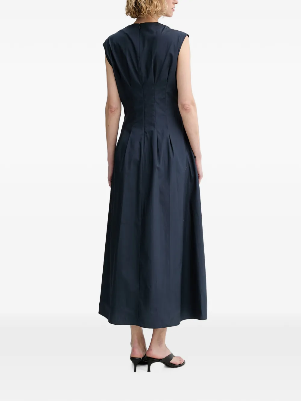 rag & bone Geplooide midi-jurk Blauw