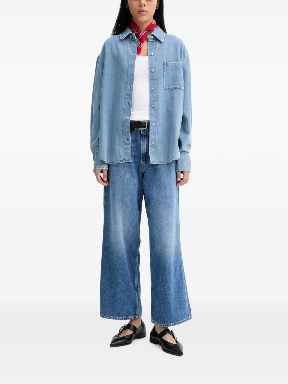 rag & bone Overhemd met opgestikte zak Blauw