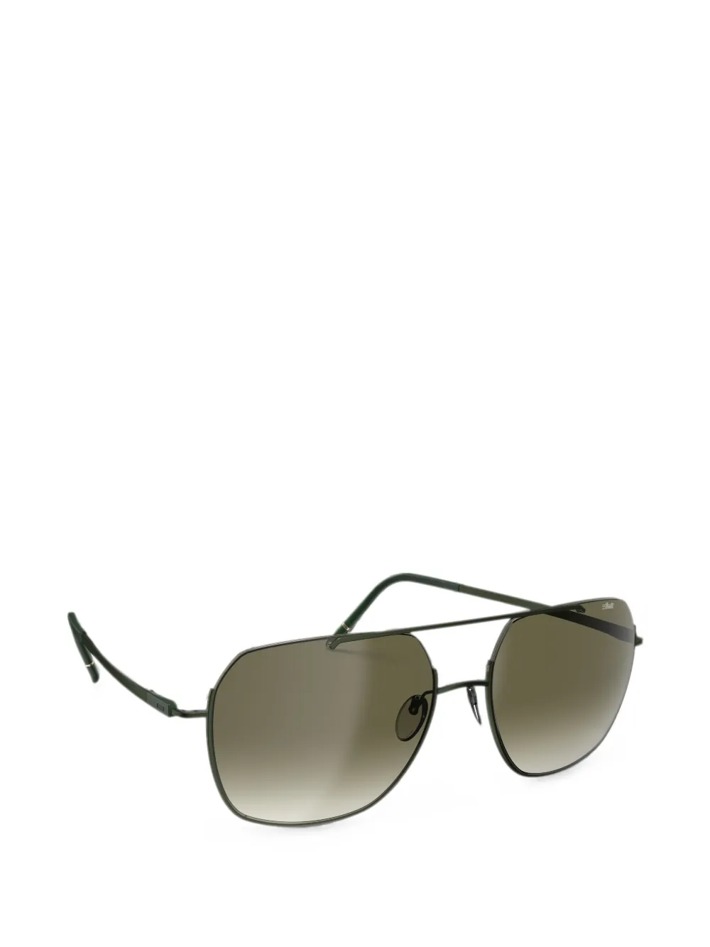 Silhouette Ingonish 双鼻架太阳眼镜 In Green