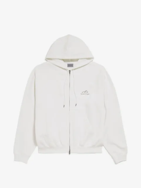 Balenciaga logo-print zip-up hoodie