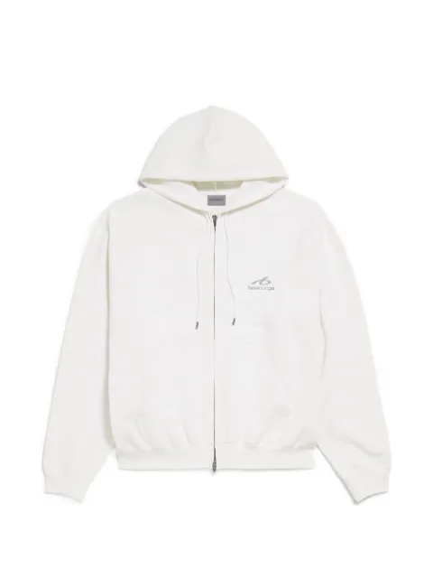 Balenciaga logo-print zip-up hoodie