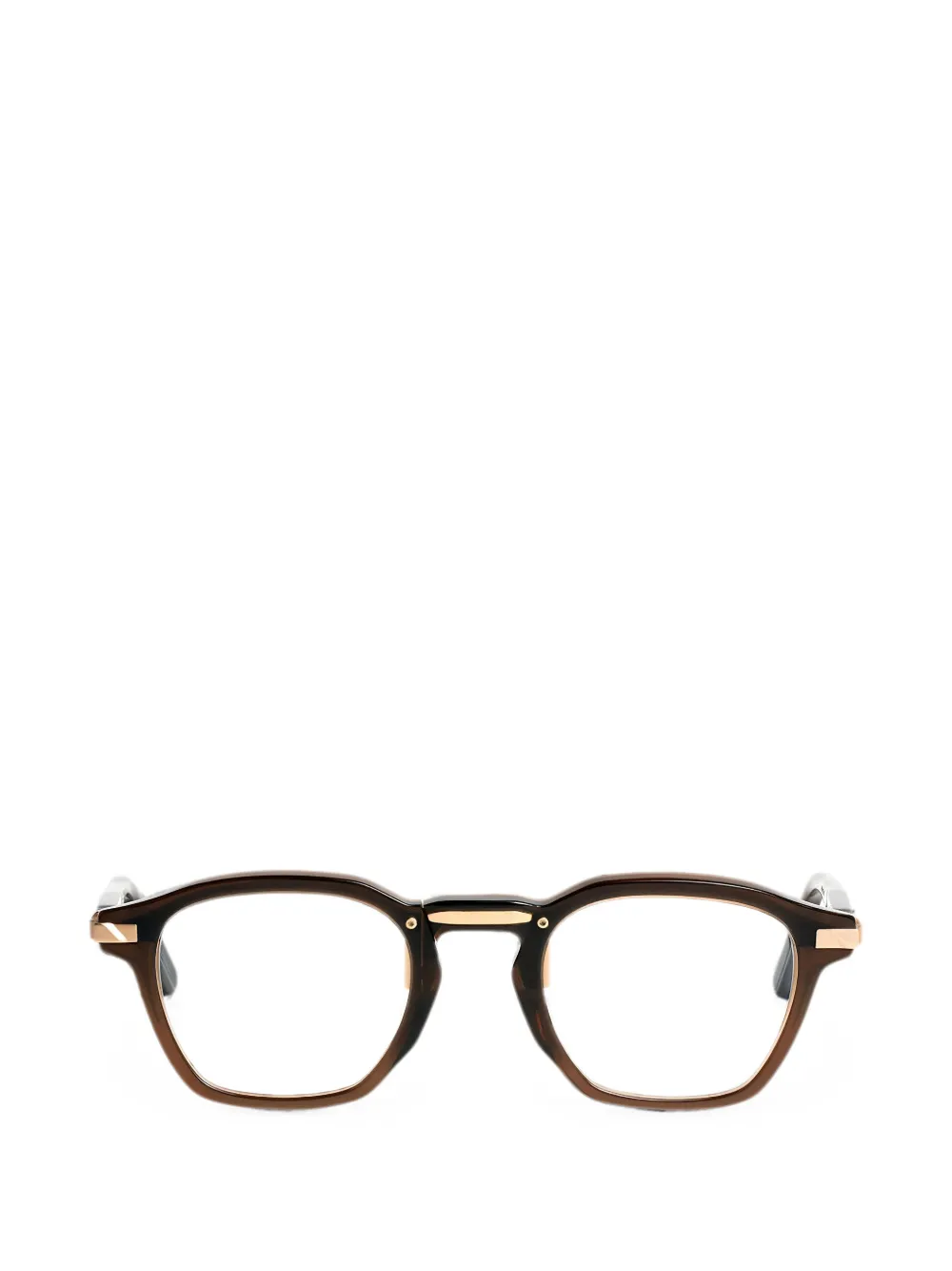 Movitra AC 04 geometric-frame glasses - Marrone