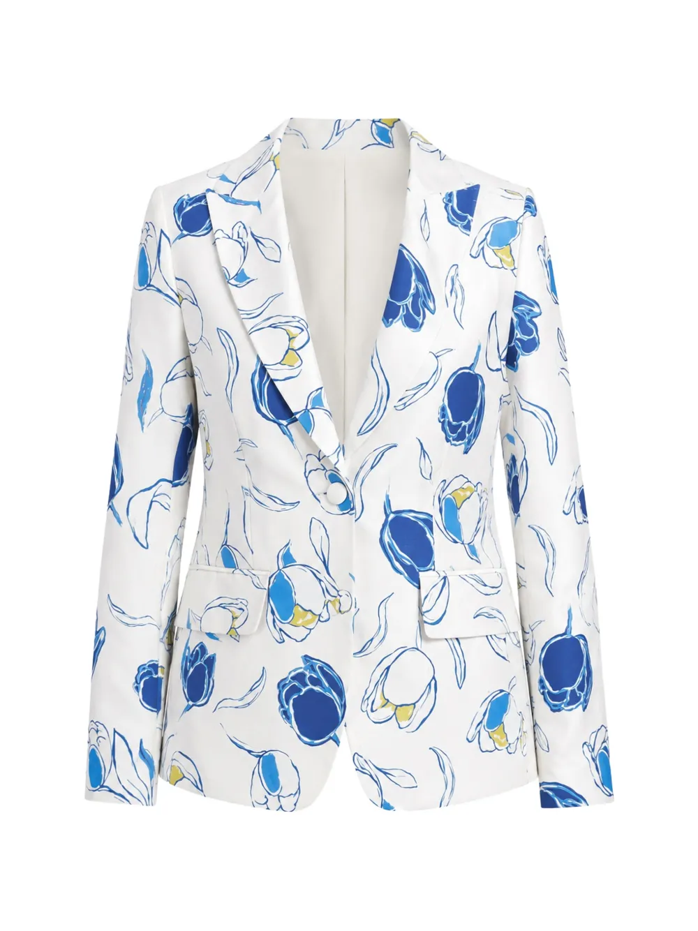 Maurizio Massimino Blazer monopetto a fiori - Bianco