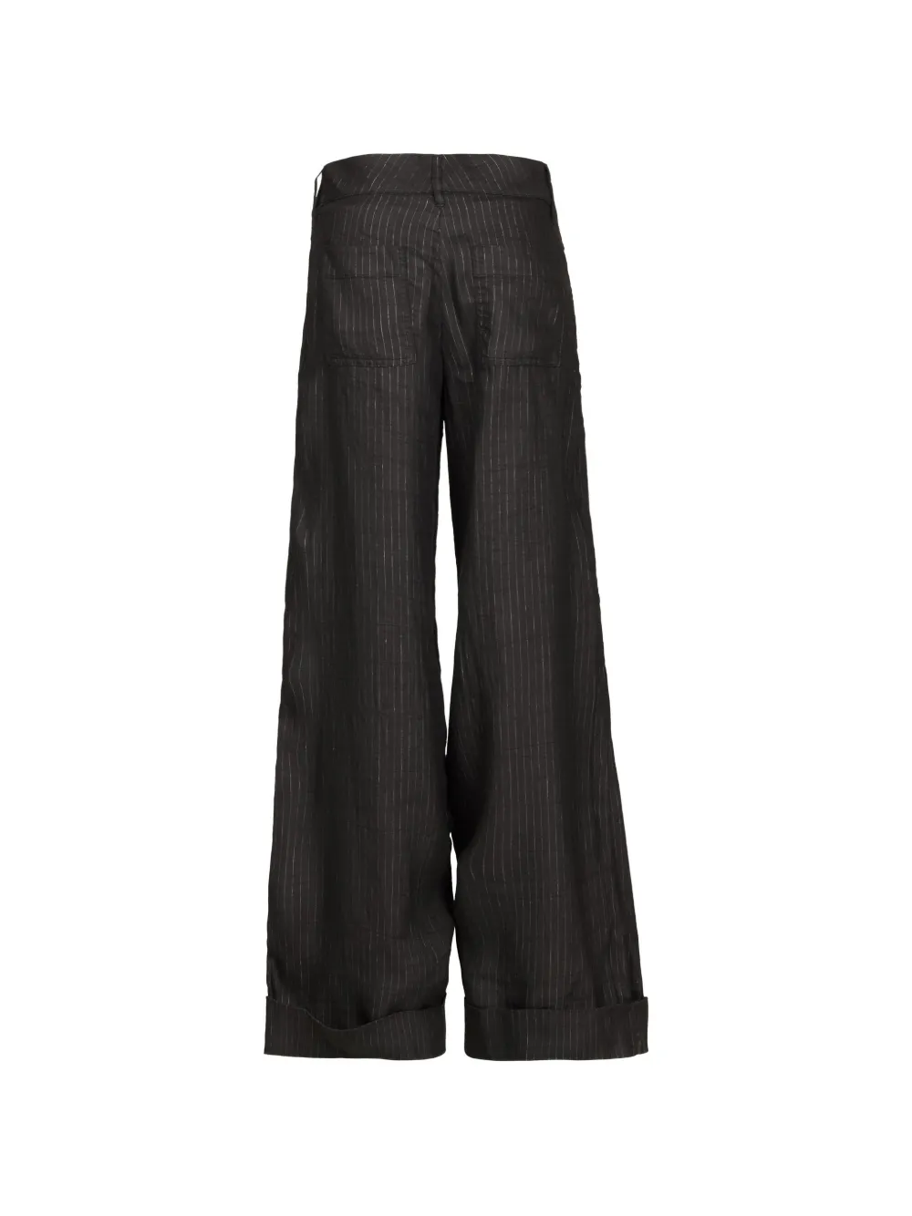 Hannes Roether Pinstripe-pattern Wide-leg Trousers - Negro 