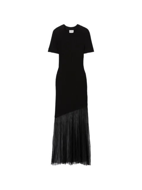 Claudie Pierlot ribstrikket kjole med asymmetrisk kant