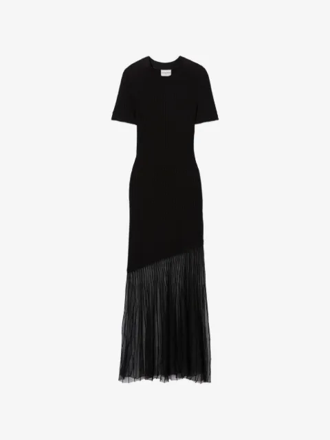 Claudie Pierlot robe côtelée à ourlet asymétrique