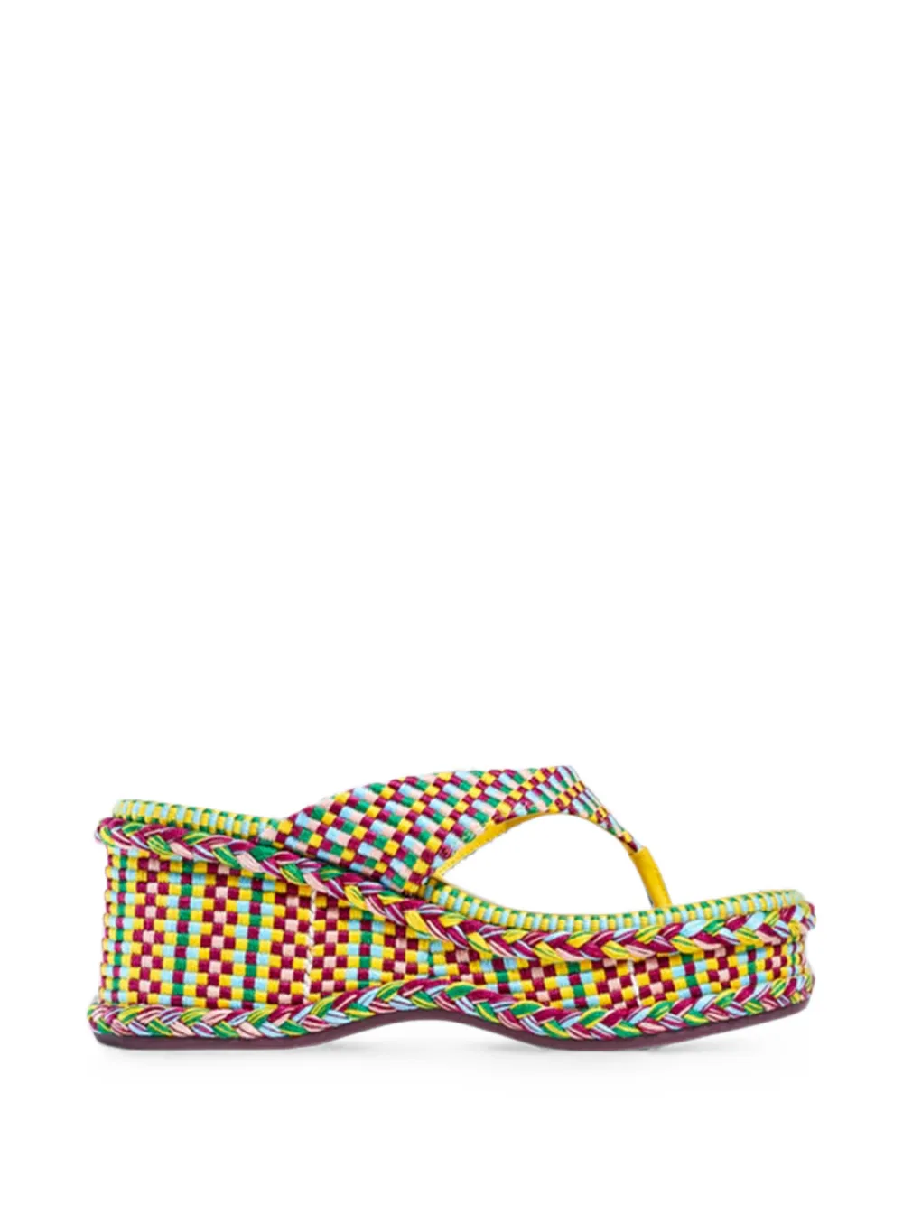 AMAMBAIH Ramona woven-design sandals Geel