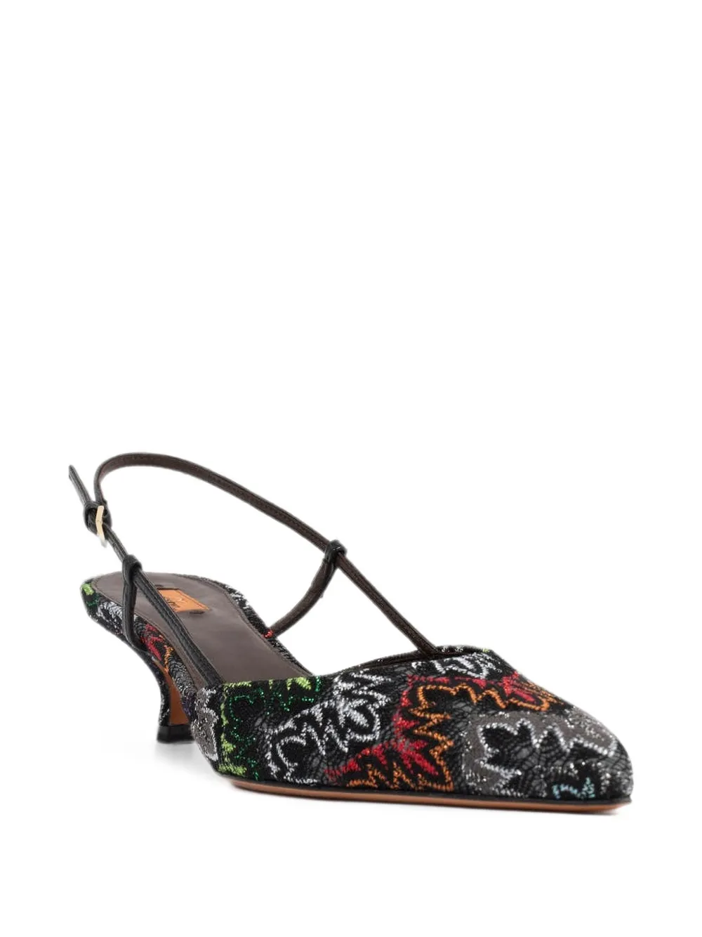 Missoni Fiona slingback pumps Zwart