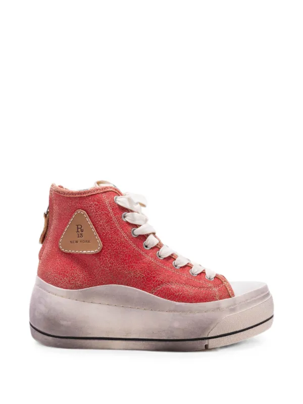 R13 Kurt High-top Sneakers in Red