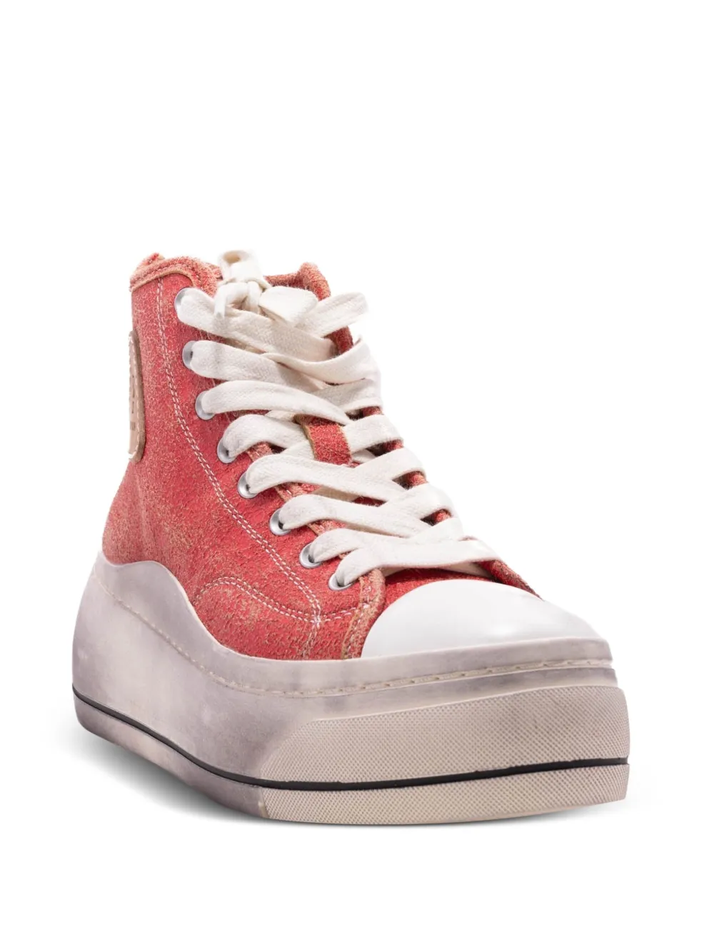 R13 Kurt High-top Sneakers in Red, view 3