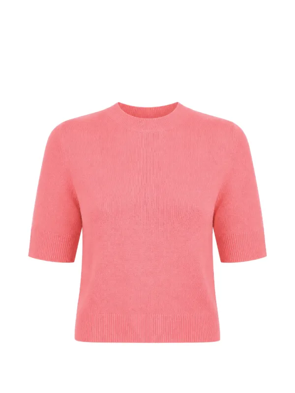 Le Kasha Chypre Short-sleeve Sweater in Pink