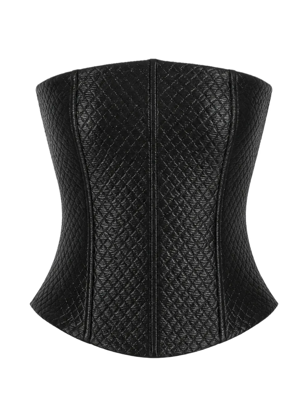 The Sei quilted curved-hem corset - Schwarz