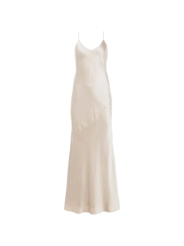 serita silk slip dress L'AGENCE Serita Silk Slip Dress In Black
