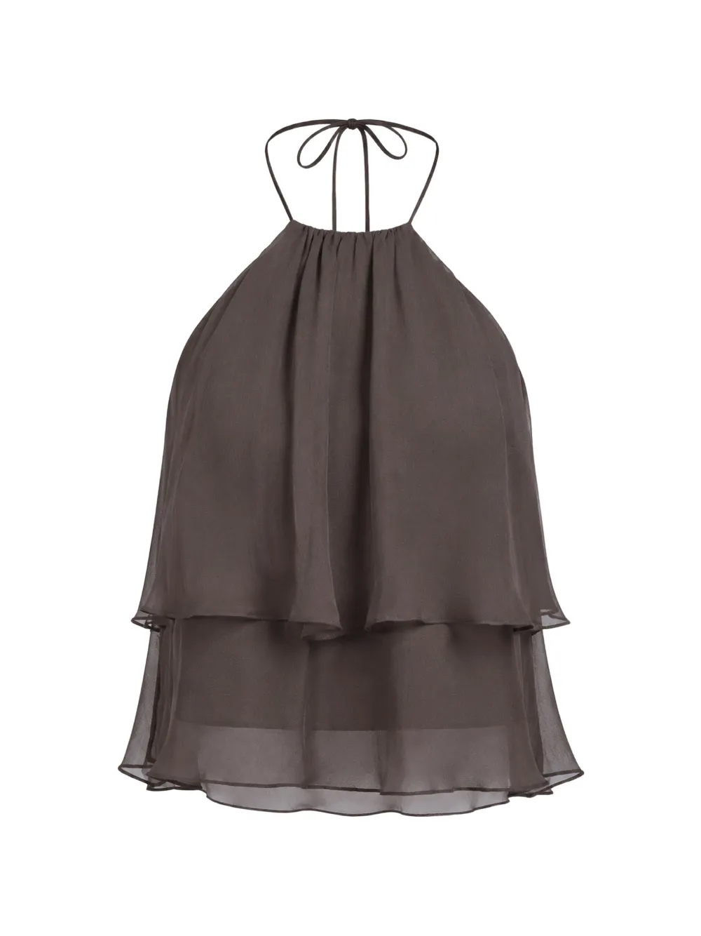 The Sei Top con ruches - Marrone