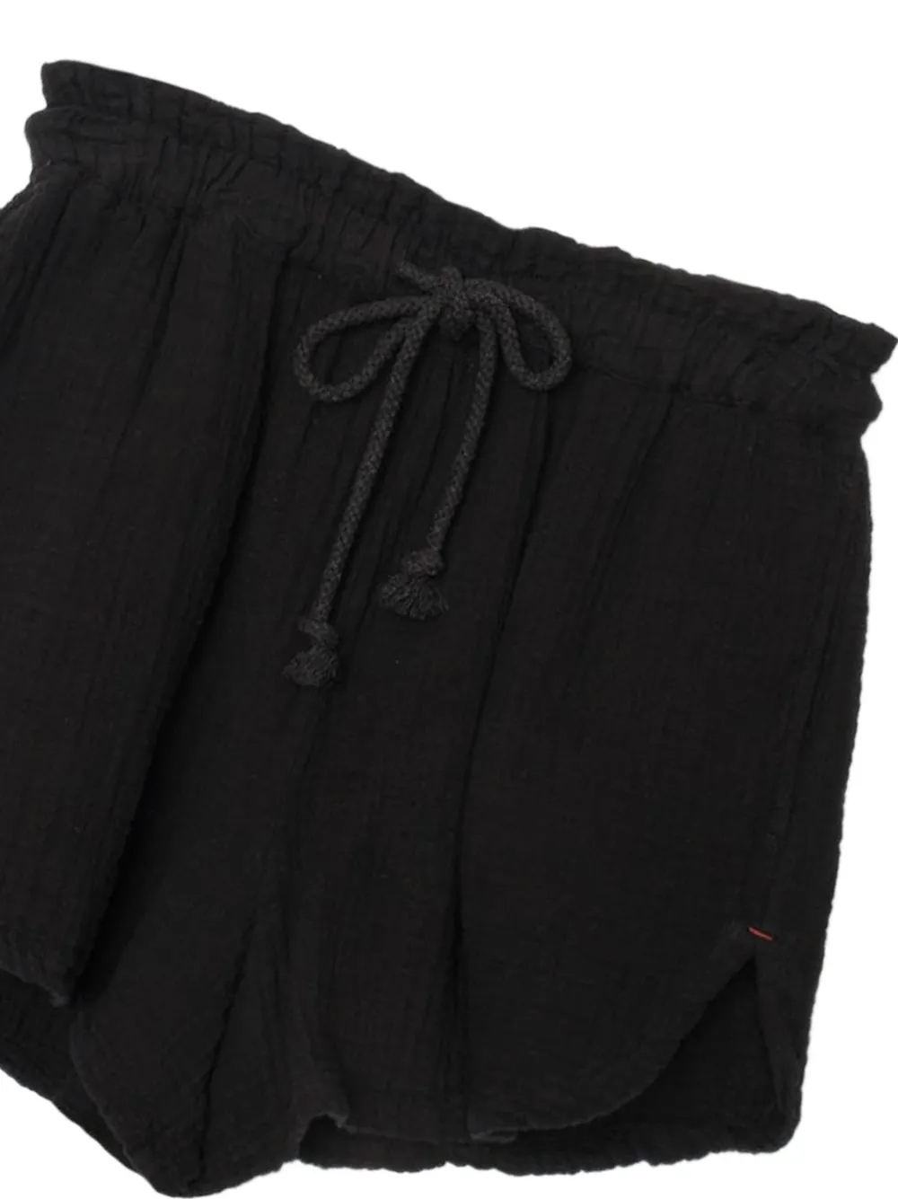 Xirena Gekreukte shorts met trekkoord Zwart