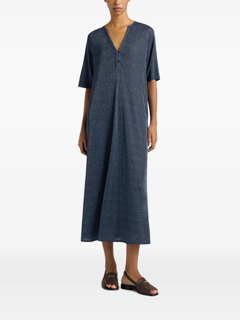 MOMONÌ Penelope jersey jurk Blauw