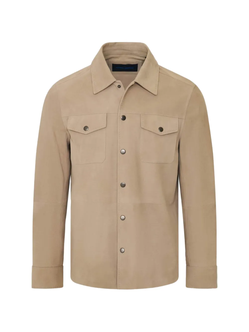Patrick Assaraf Suede Shirt Jacket In Brown