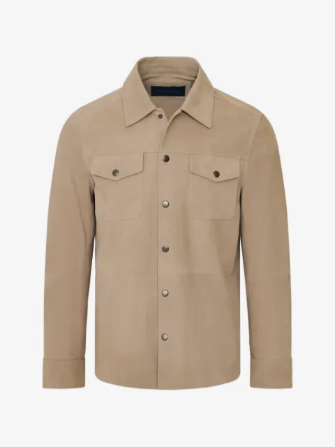 PATRICK ASSARAF sobrecamisa de gamuza