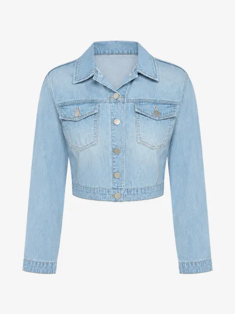 L'Agence Dakota cropped denim jacket