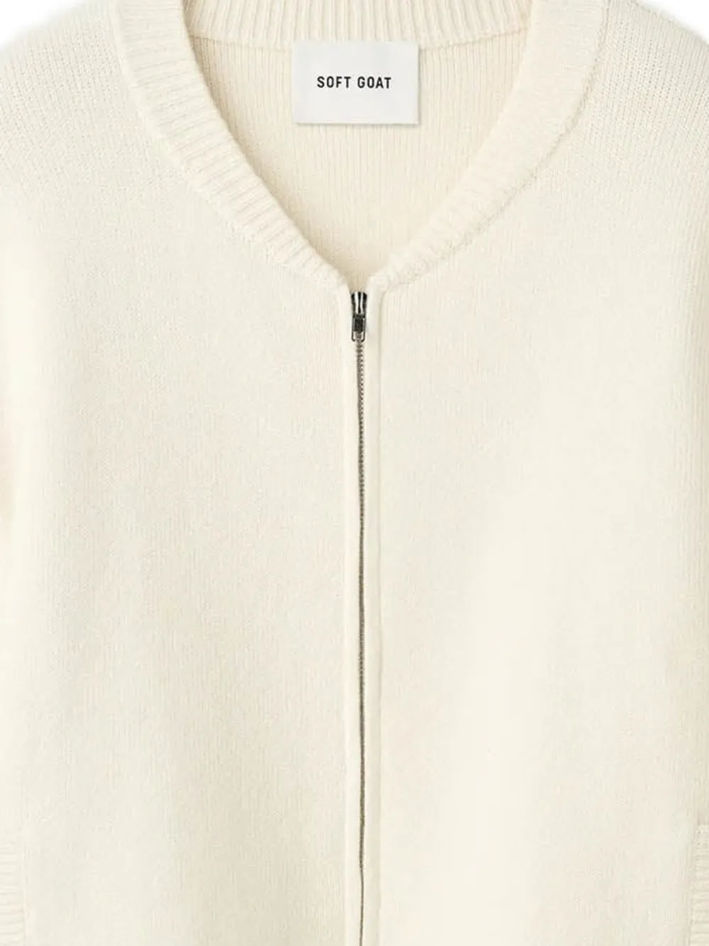Soft Goat Vest met rits Beige