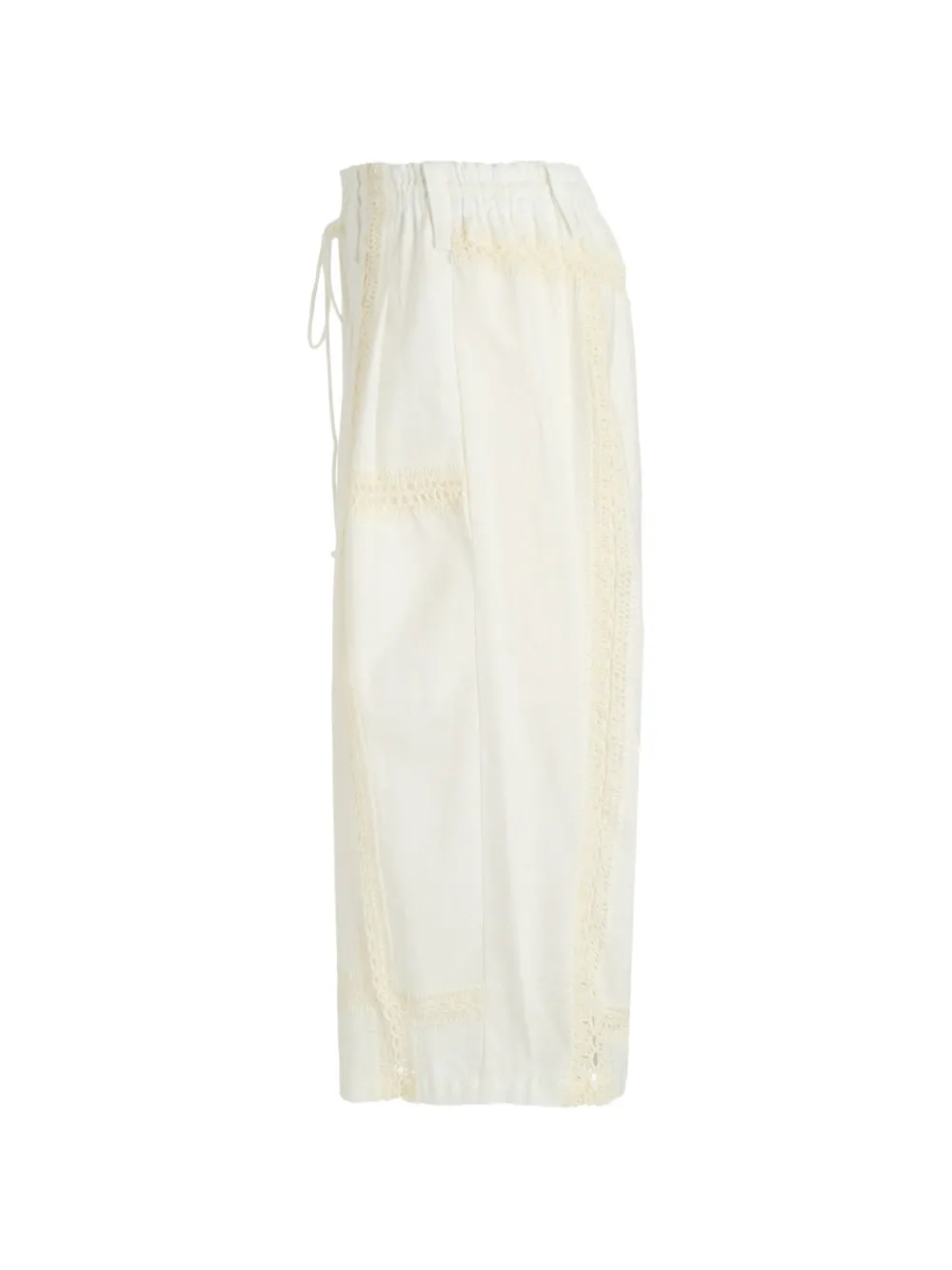 Y's Broek met kanten details Wit