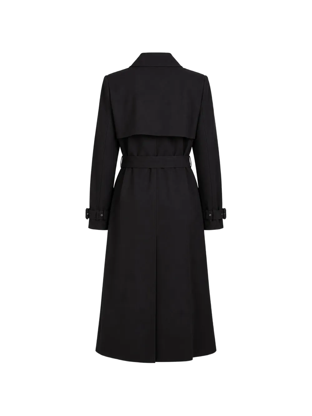  The Sei Structured Double-breasted Trench Coat - Negro 
