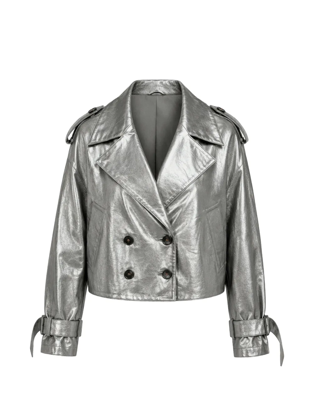 Giorgio Brato double-breasted coat - Silver