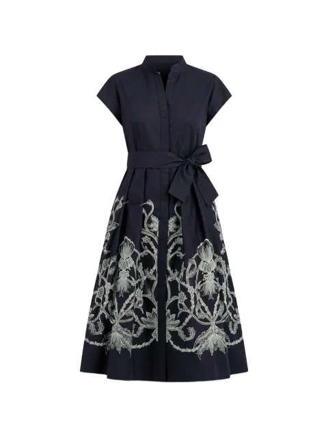 Eleventy embroidered belted dress