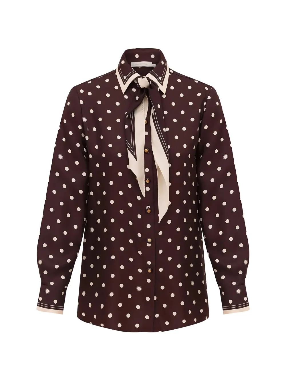 ZIMMERMANN polka-dot relaxed-fit shirt - Brown