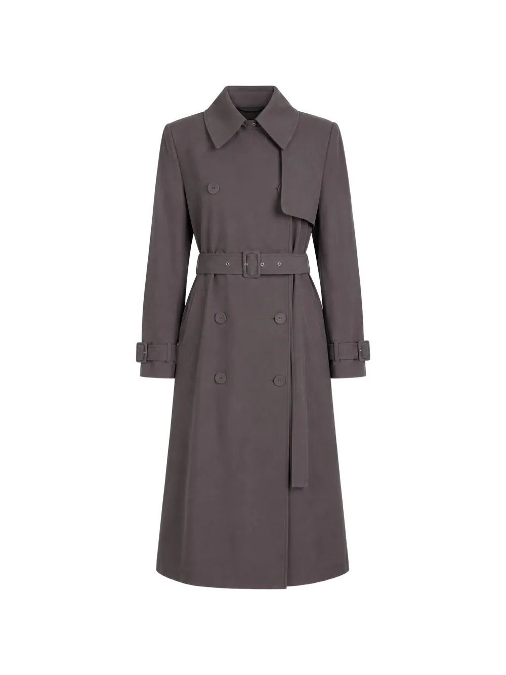The Sei belted double-breasted trench coat - Grau