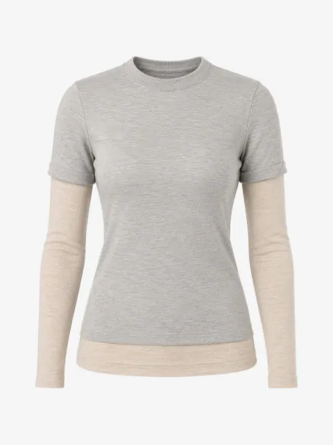 CUDDLEUP layered long-sleeves T-shirt