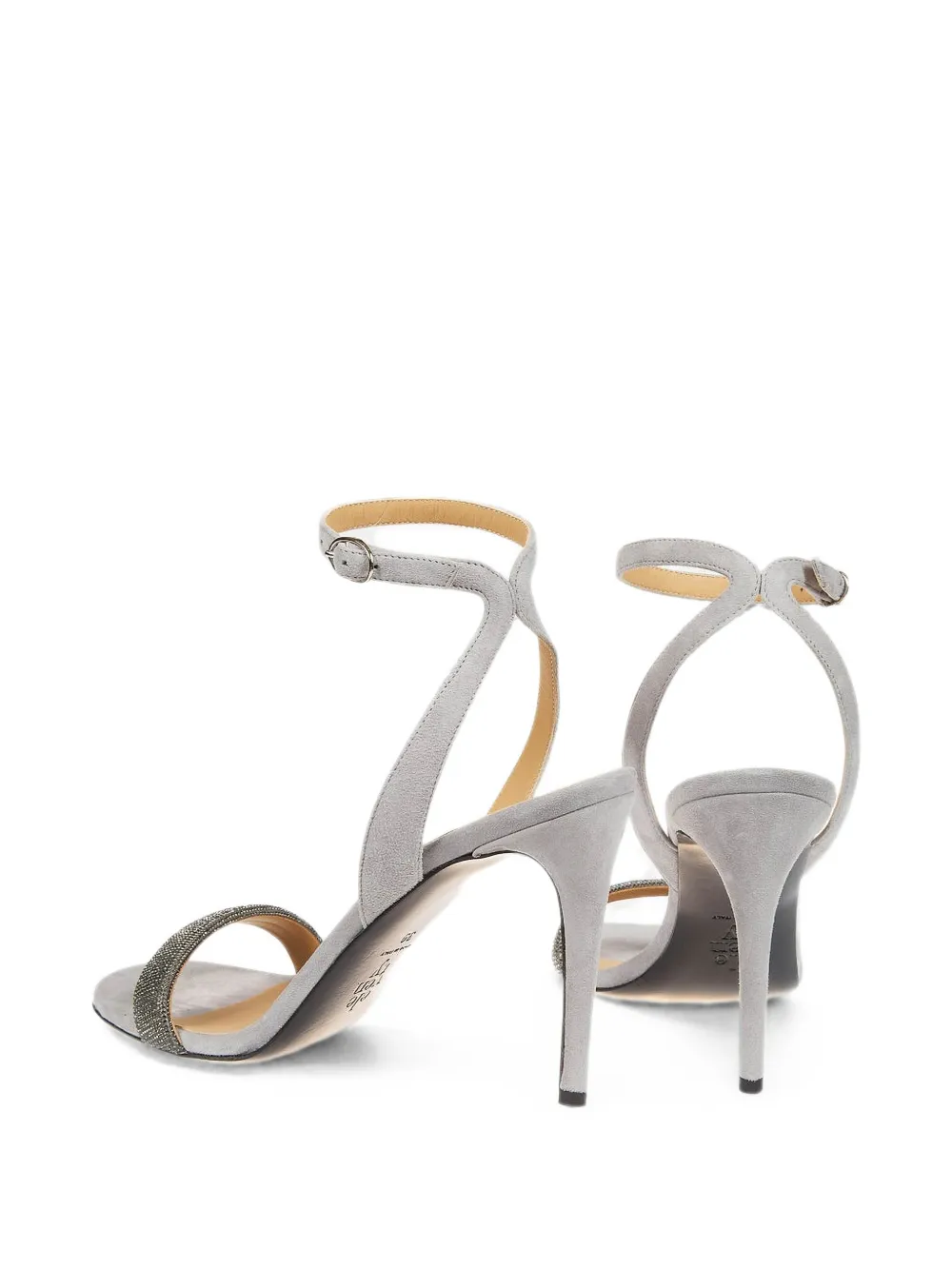 Eleventy Verfraaide sandalen met gespen Grijs