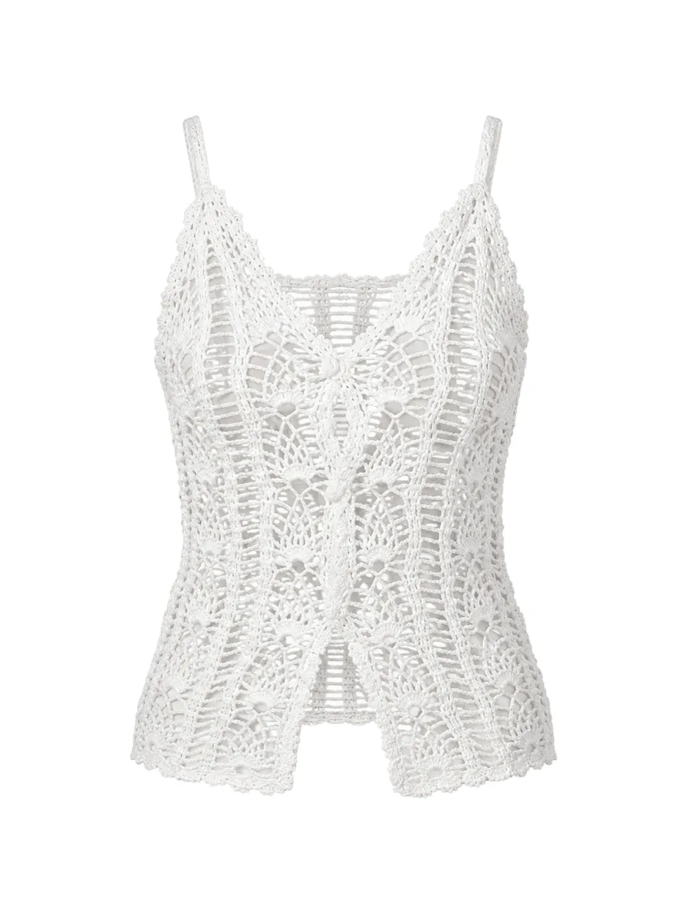 The Garment Top all'uncinetto Maldive - Bianco