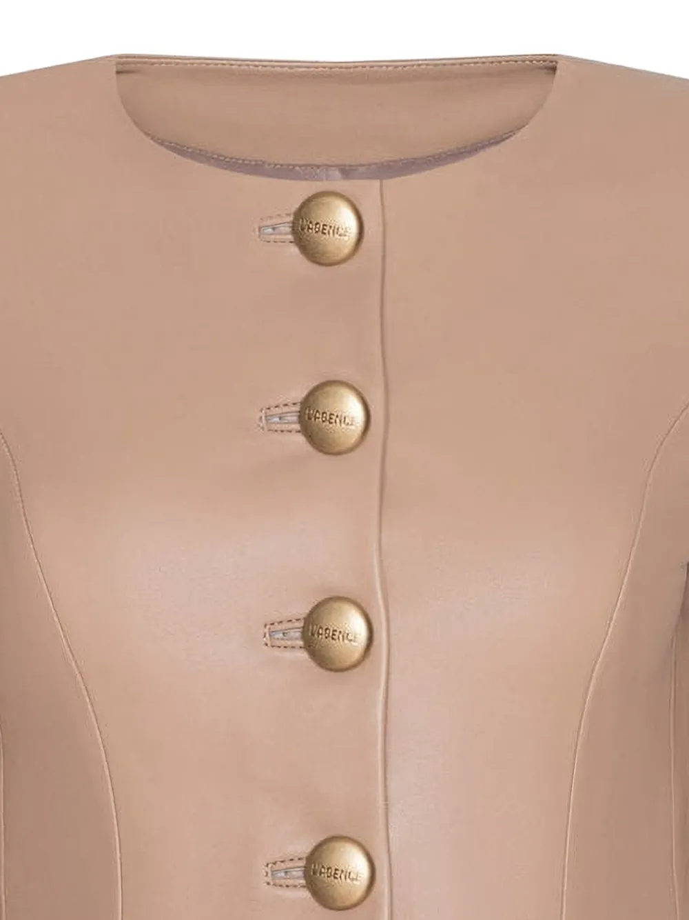 L'Agence Mariella blazer met peplum afwerking Beige