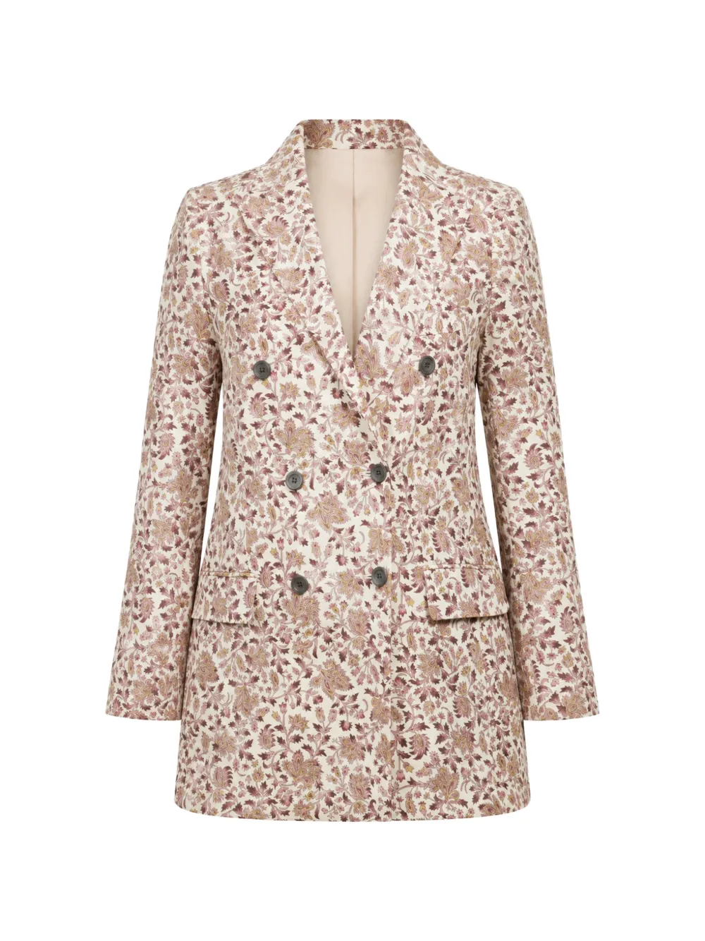 IBRIGU double-breasted coat - Neutrals