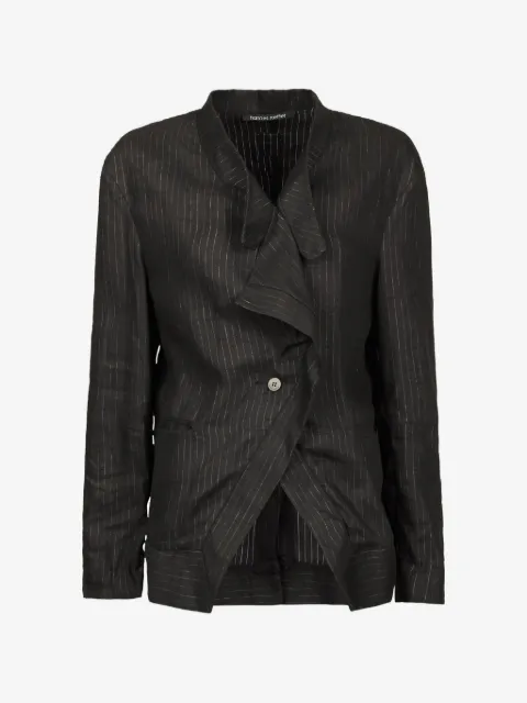 Hannes Roether pinstripe draped blazer