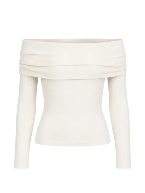 Petar Petrov Bodywork off-shoulder ribbed top