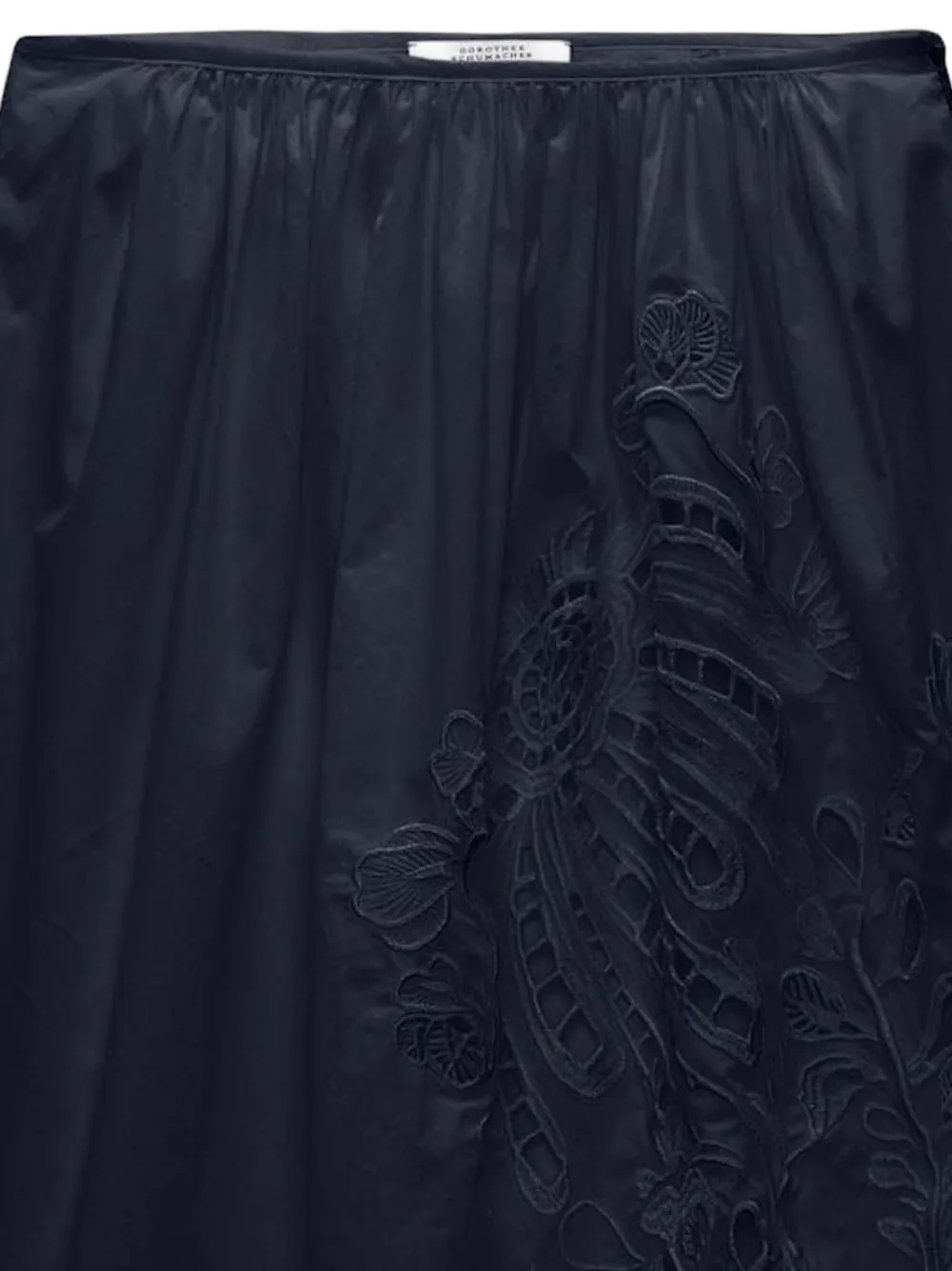 Dorothee Schumacher Midi-rok met geborduurd detail Blauw