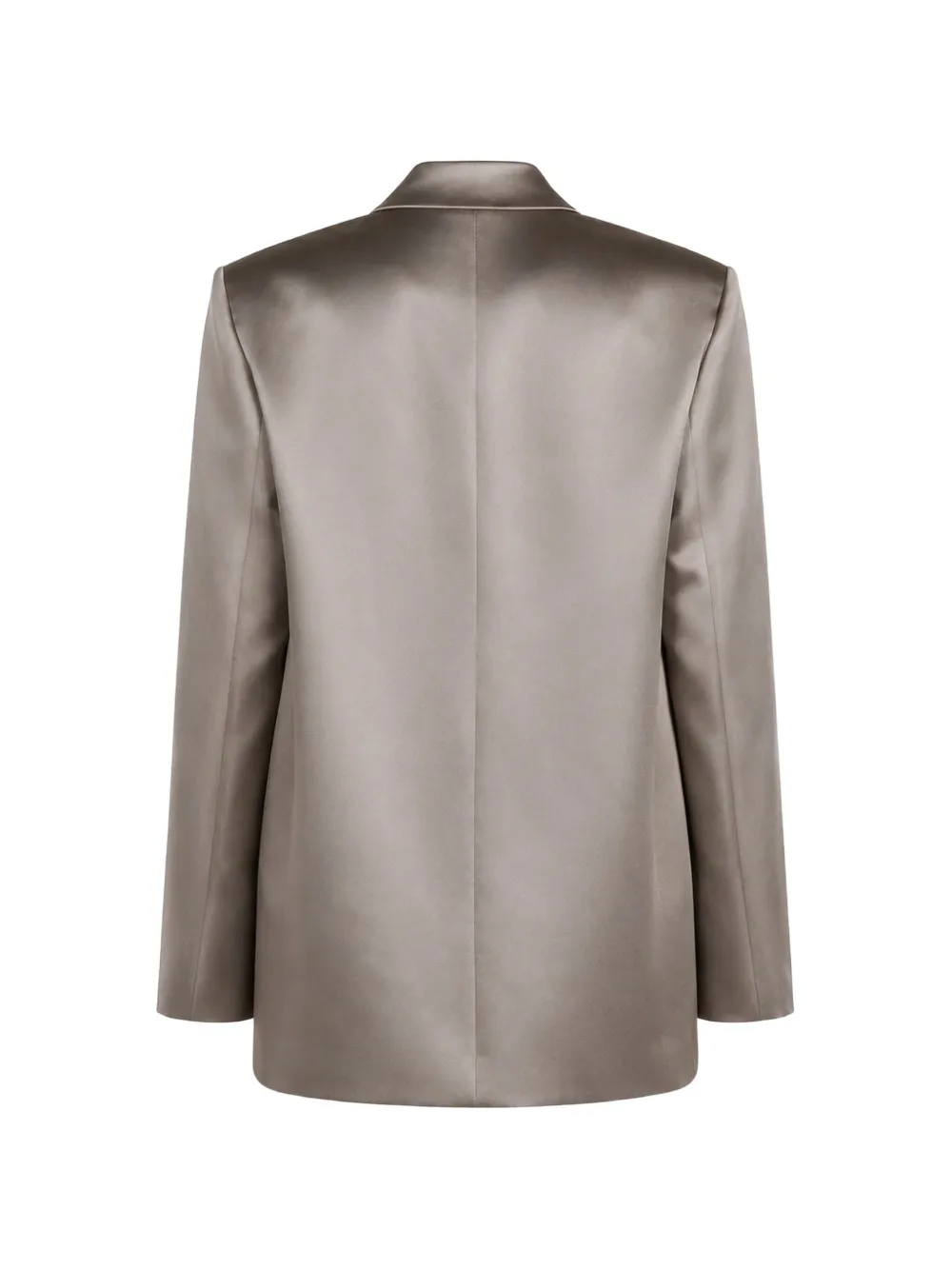  The Sei Single-breasted Oversized Silk Blazer - Gris 