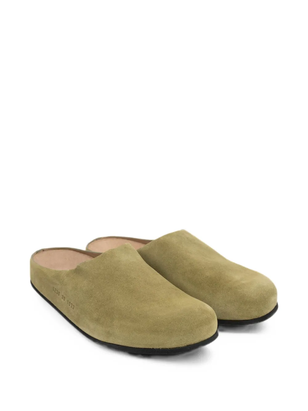Common Projects suede slip-on mules Groen
